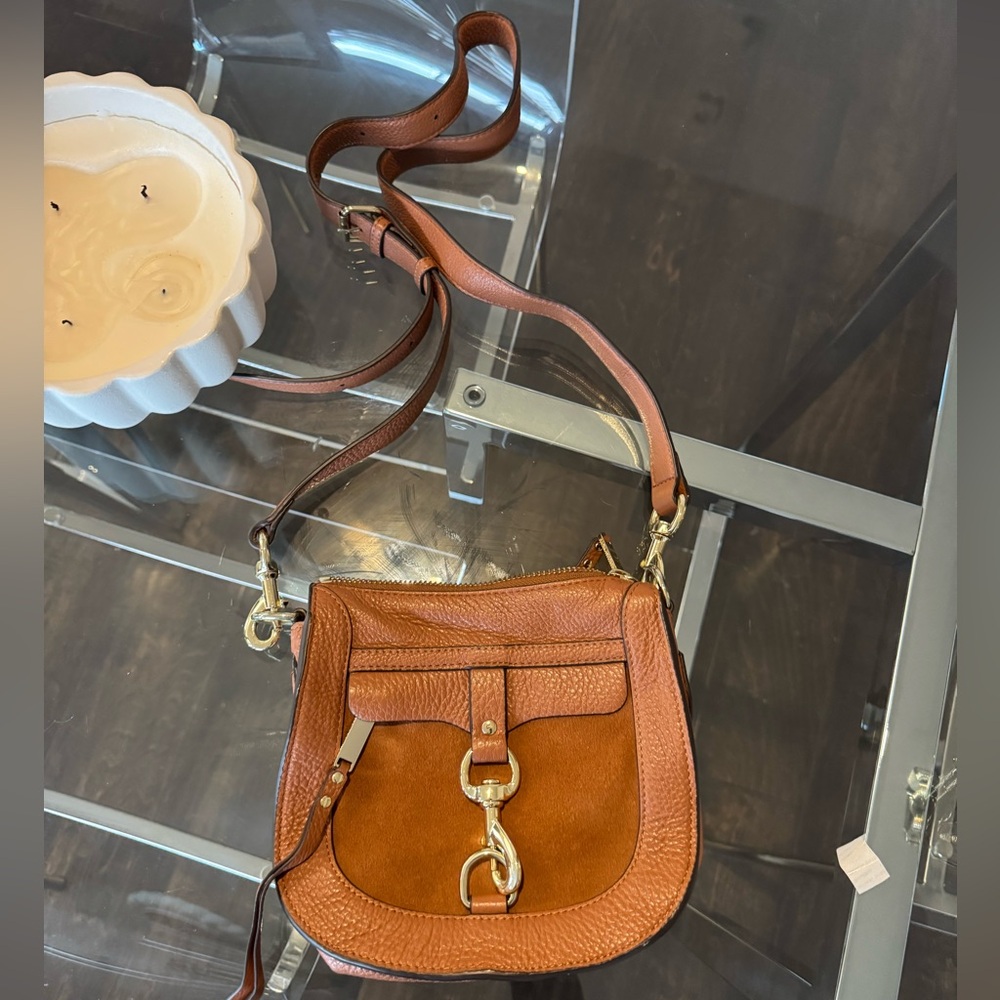 Rebecca Minkoff Brown Leather & Suede Crossbody Bag
